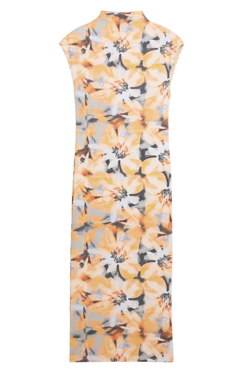 Desigual Floral Print Cap Sleeve Dress, Main, color, Light Orange