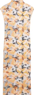 Desigual Floral Print Cap Sleeve Dress