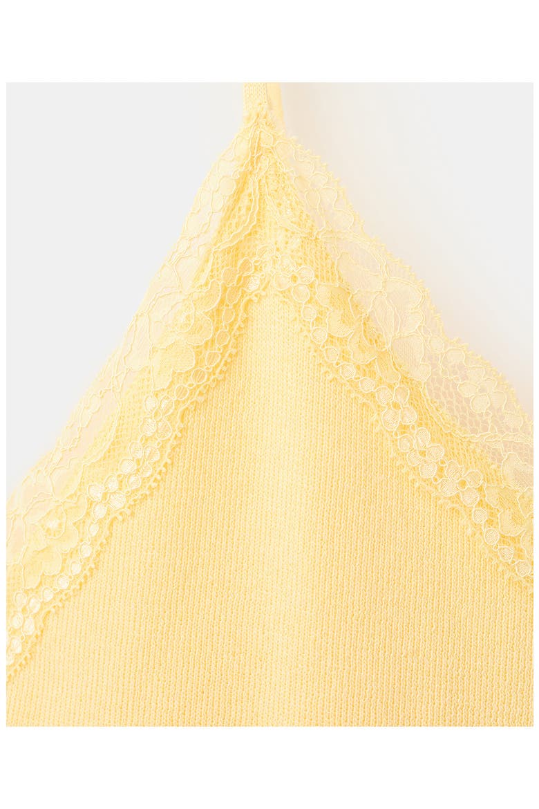 Lace Detail Rib Camisole, Alternate, color, PASTEL YELLOW