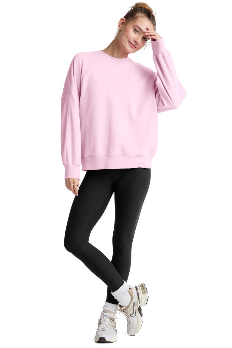 Solstice Oversize Cotton Blend Sweatshirt, Alternate, color, FROSTY PINK