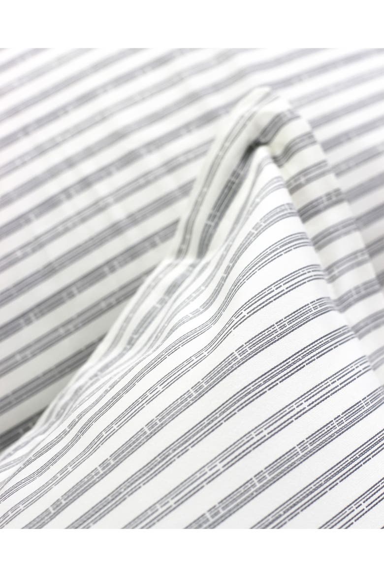 Stripe 400 Thread Count Cotton Duvet Set, Alternate, color, GREY