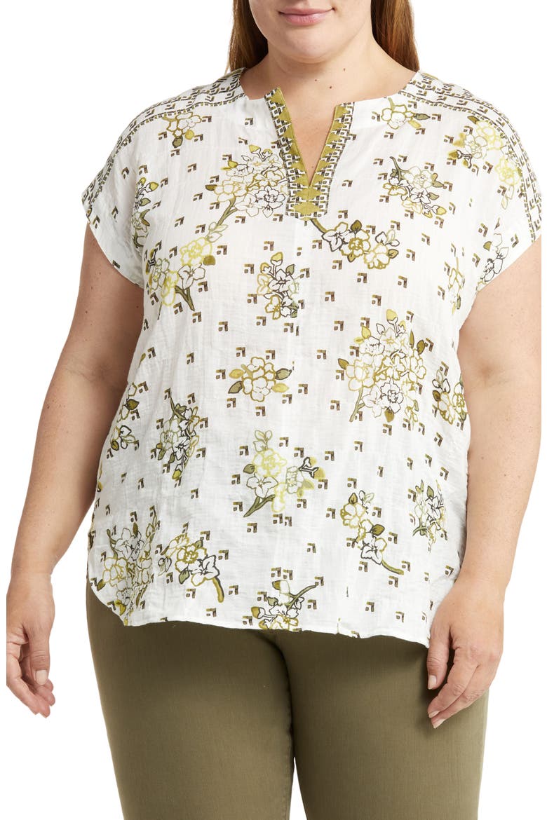 Dolman Popover Top, Main, color, GEO FLORAL PRINT