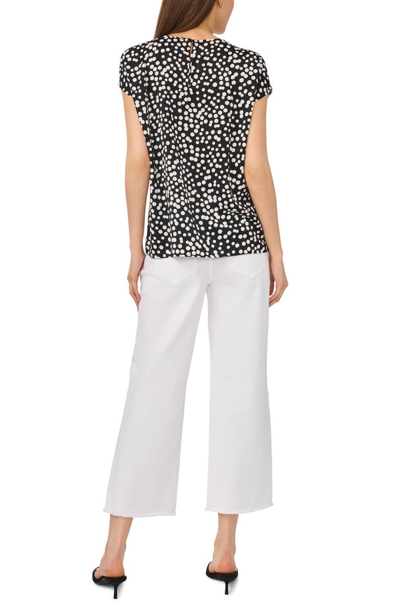 Halogen<sup>®</sup> Polka Dot Crepe Top, Alternate, color, Rich Black