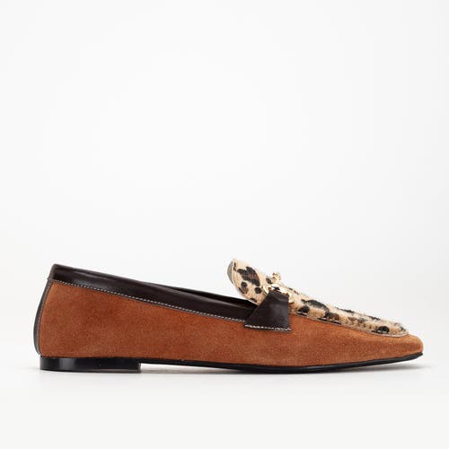 Forever & Always Shoes Mabel Suede Leather Horsebit Loafers In Cognac Brown Suede Leather