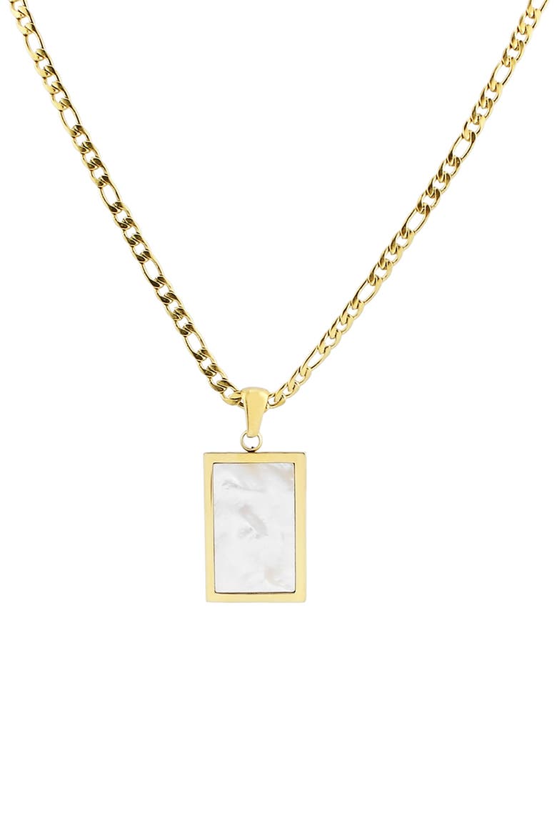 Rectangle Pendant Necklace, Main, color, GOLD