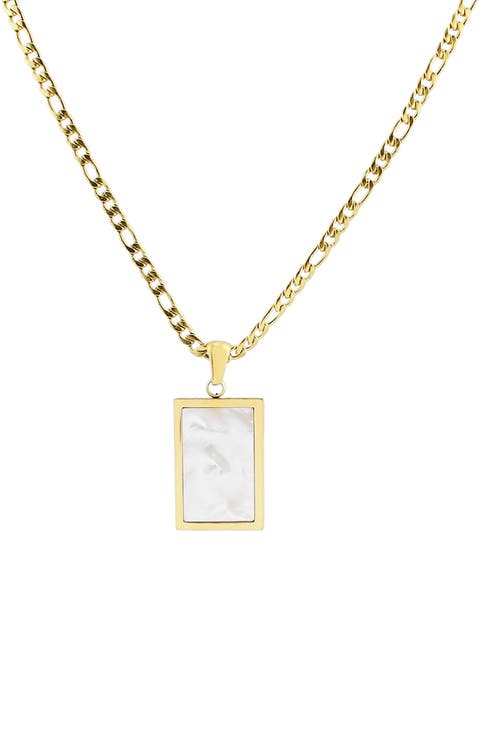 Rectangle Pendant Necklace