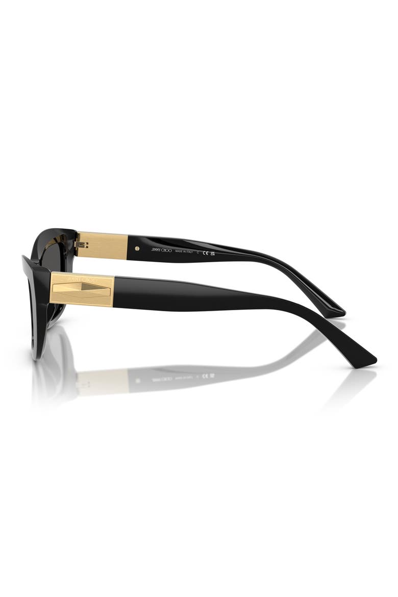 54mm Cat Eye Sunglasses, Alternate, color, BLACK