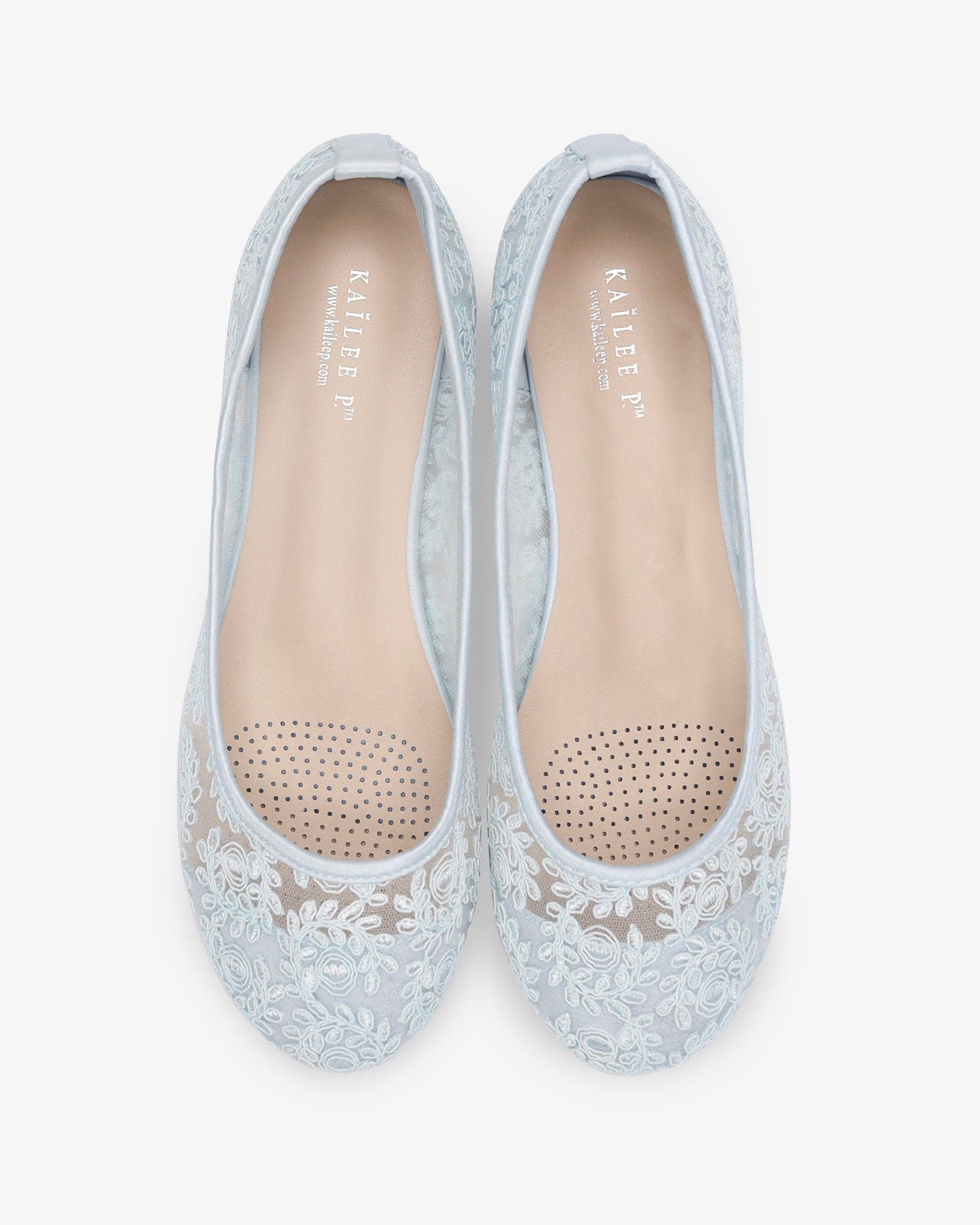 Baba Crochet Lace Ballet Flats, Alternate, color, Light Blue