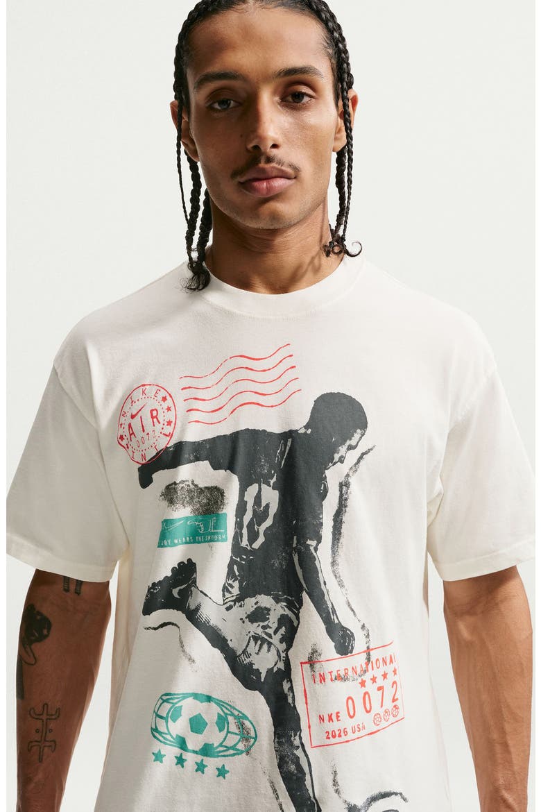 Sportswear Soccer Kick Cotton Graphic T-Shirt, Alternate, color, SAIL