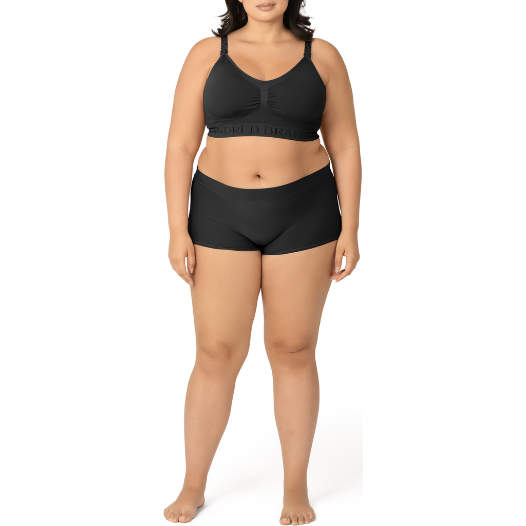 Kindred Bravely Grow With Me Maternity & Postpartum Boyshort In Black