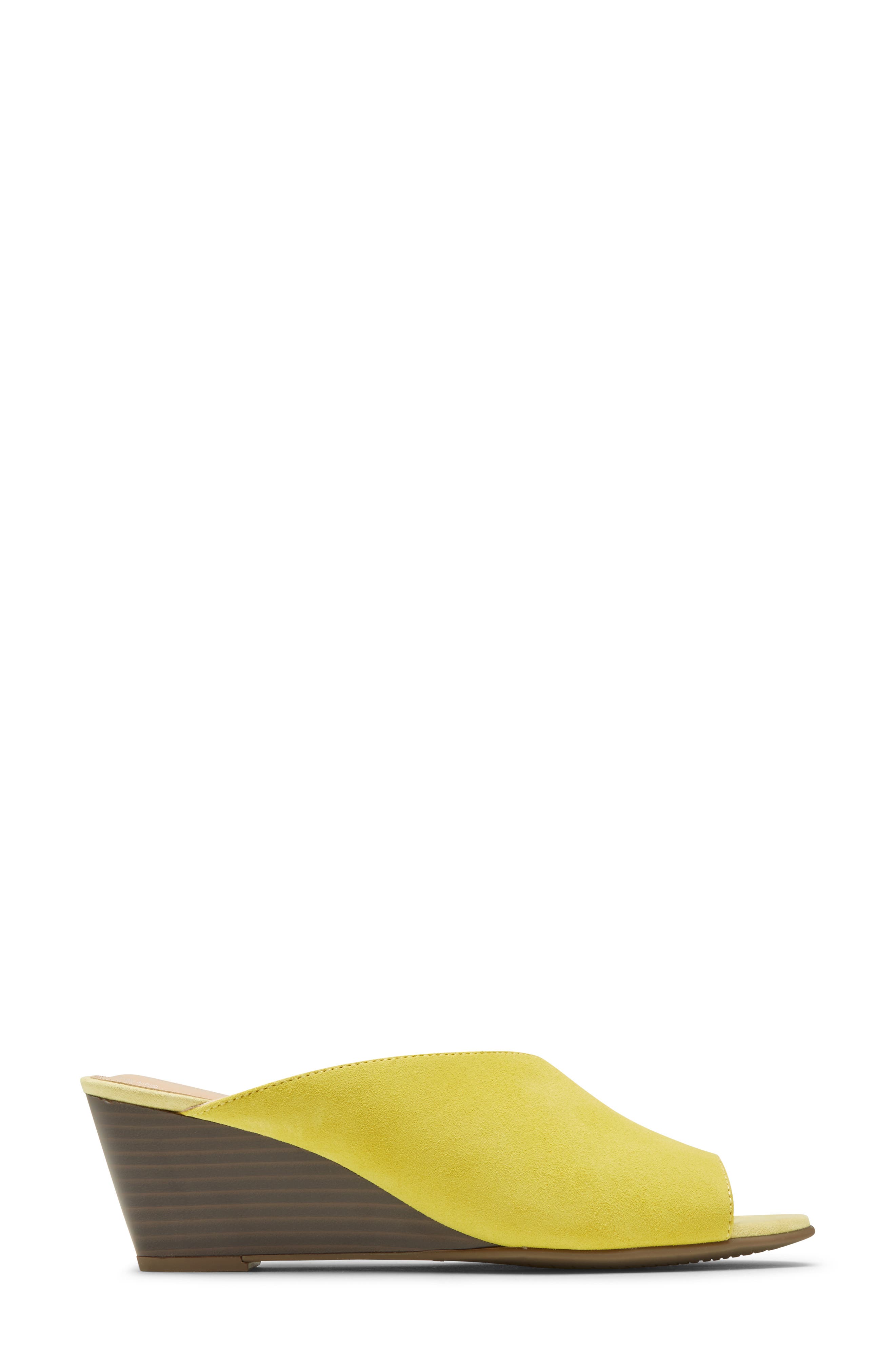 Taylor Asymmetric Wedge Slide Sandal, Alternate, color, LEMON SUEDE