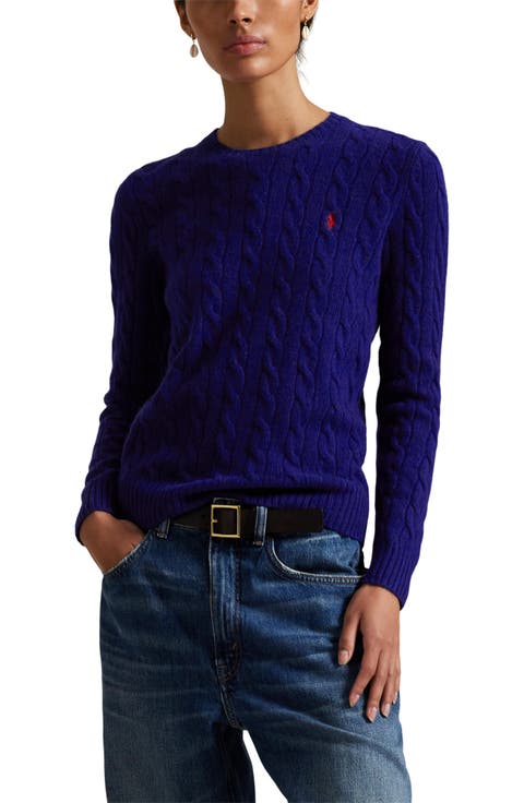 Julianna Cable Knit Wool & Cashmere Sweater