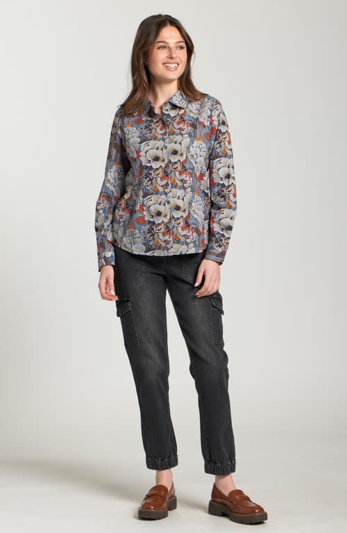 Apny Print Poplin Button-up Shirt In Multi
