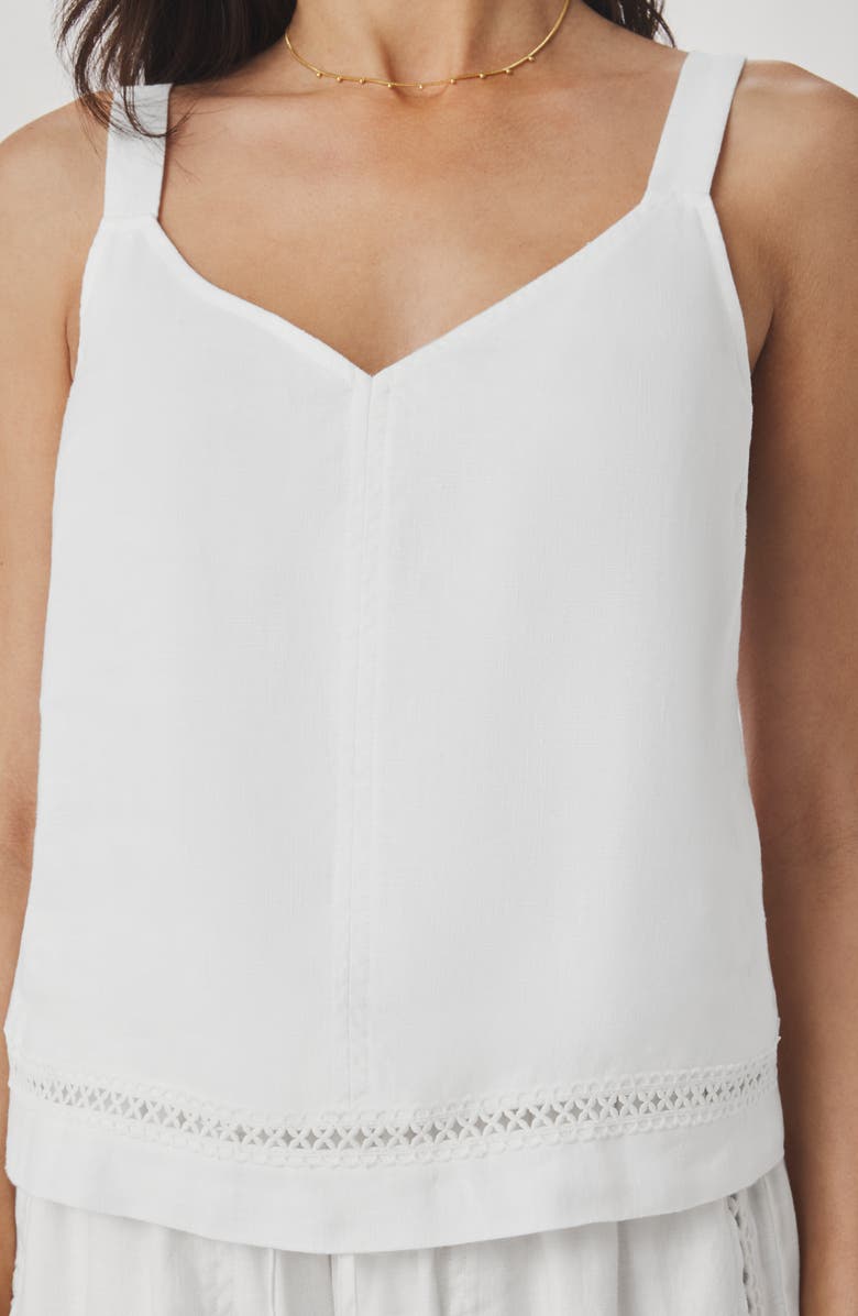 Splendid Stella Linen Tank, Alternate, color, White