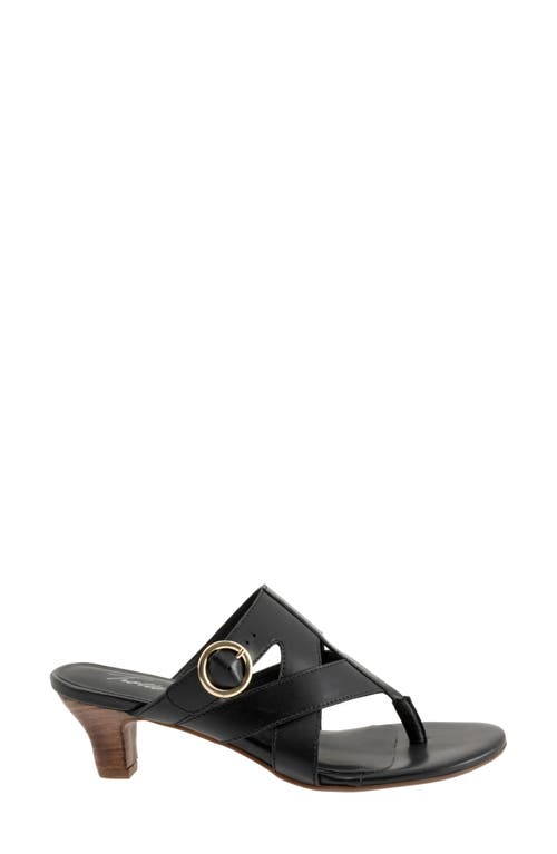 Trotters Nikki Kitten Heel Flip Flop In Black