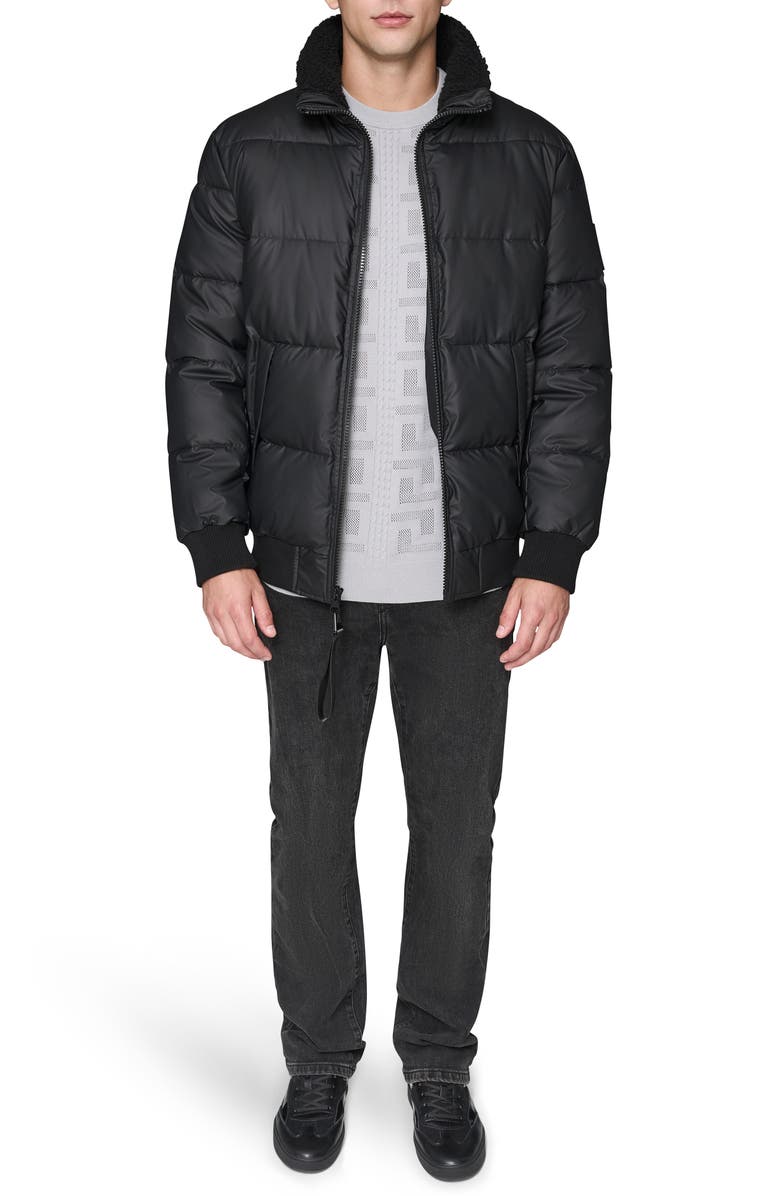 KARL LAGERFELD PARIS Puffer Jacket, Alternate, color, Black