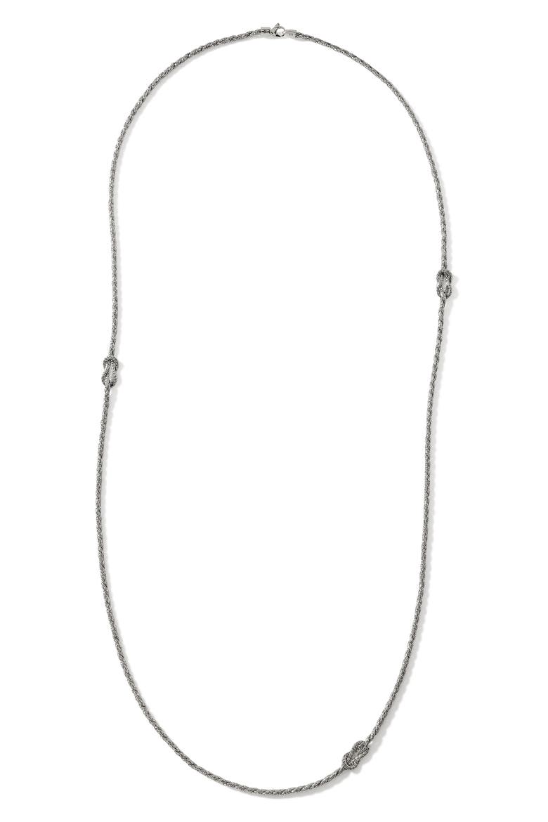 Love Knot Necklace, Alternate, color, SILVER