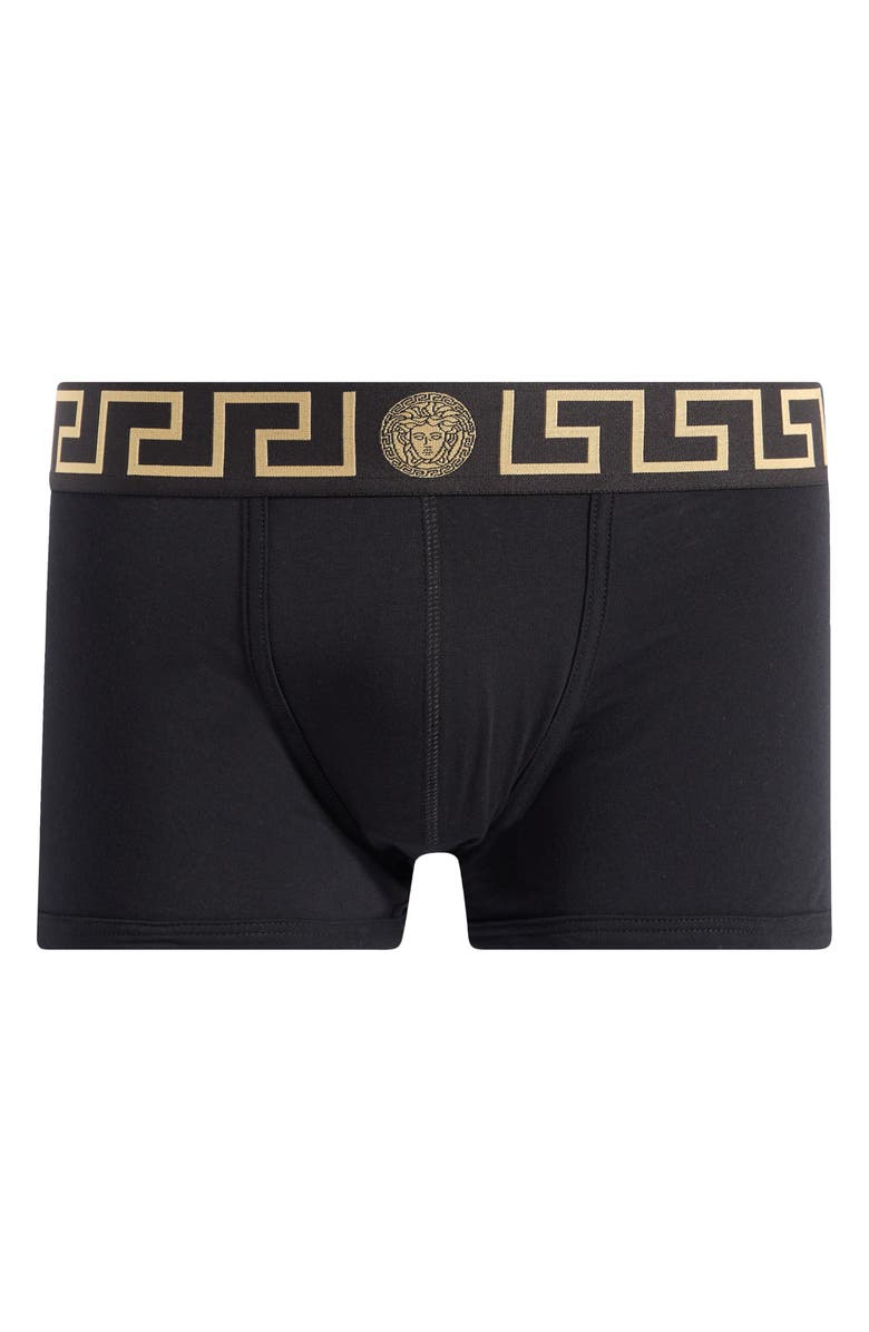 Versace Grecca Band Boxer Briefs, Alternate, color, Black
