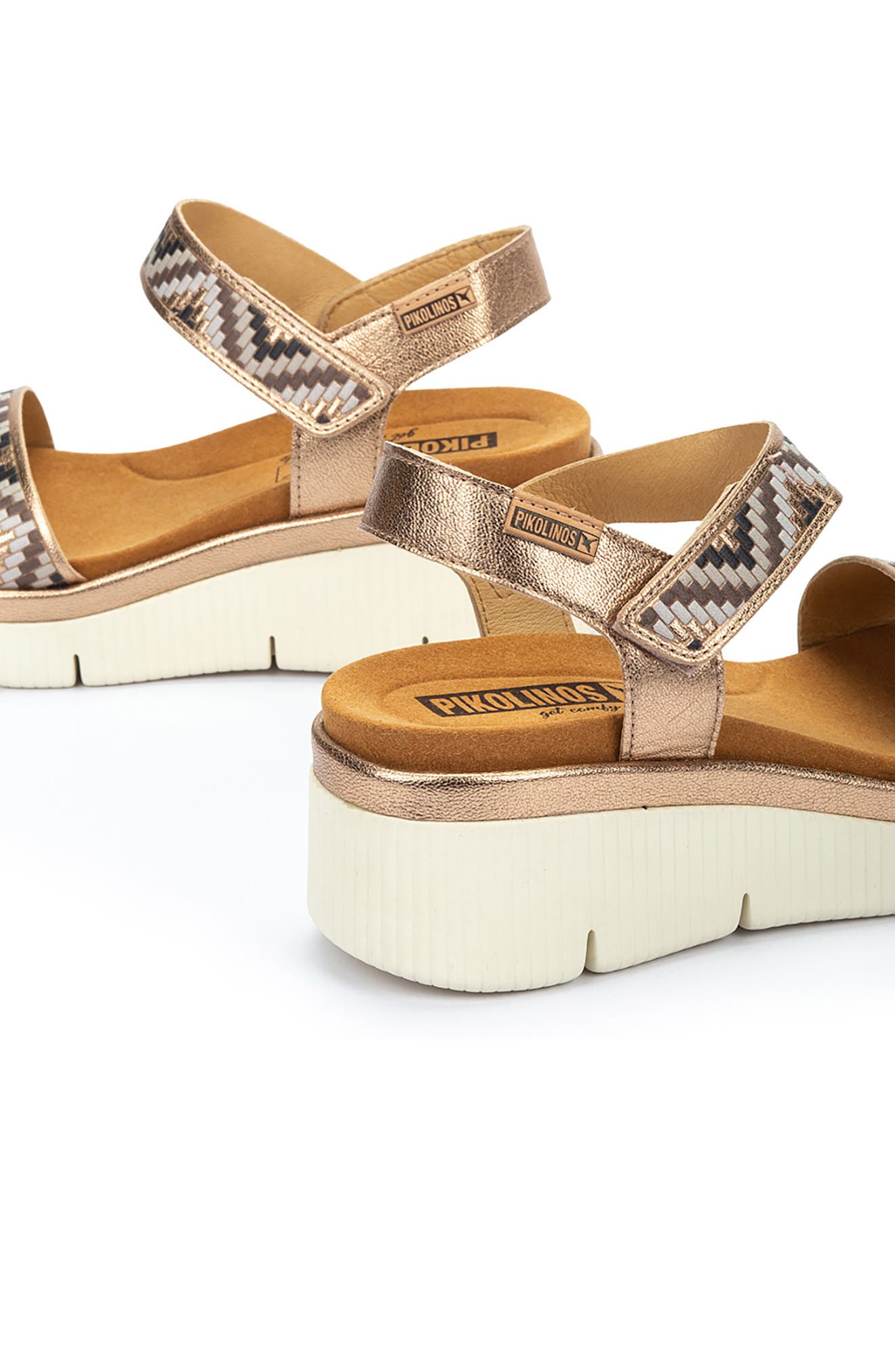 PIKOLINOS Gomera Platform Wedge Sandal, Alternate, color, Champagne