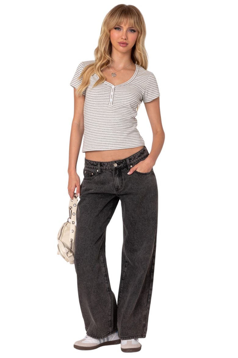 Raelynn Washed Wide Leg Jeans, Alternate, color, BLACK-WASHED