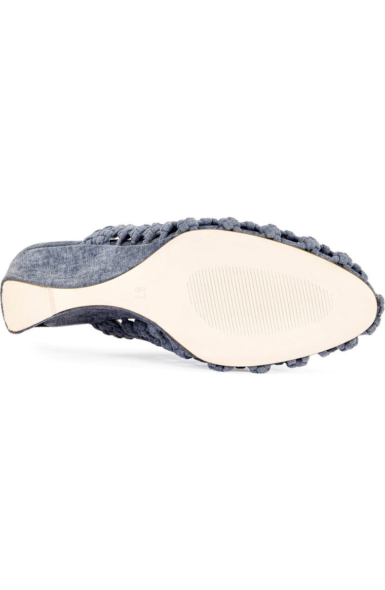 AZALEA WANG Gwendolyn Wedge Mule, Alternate, color, Blue