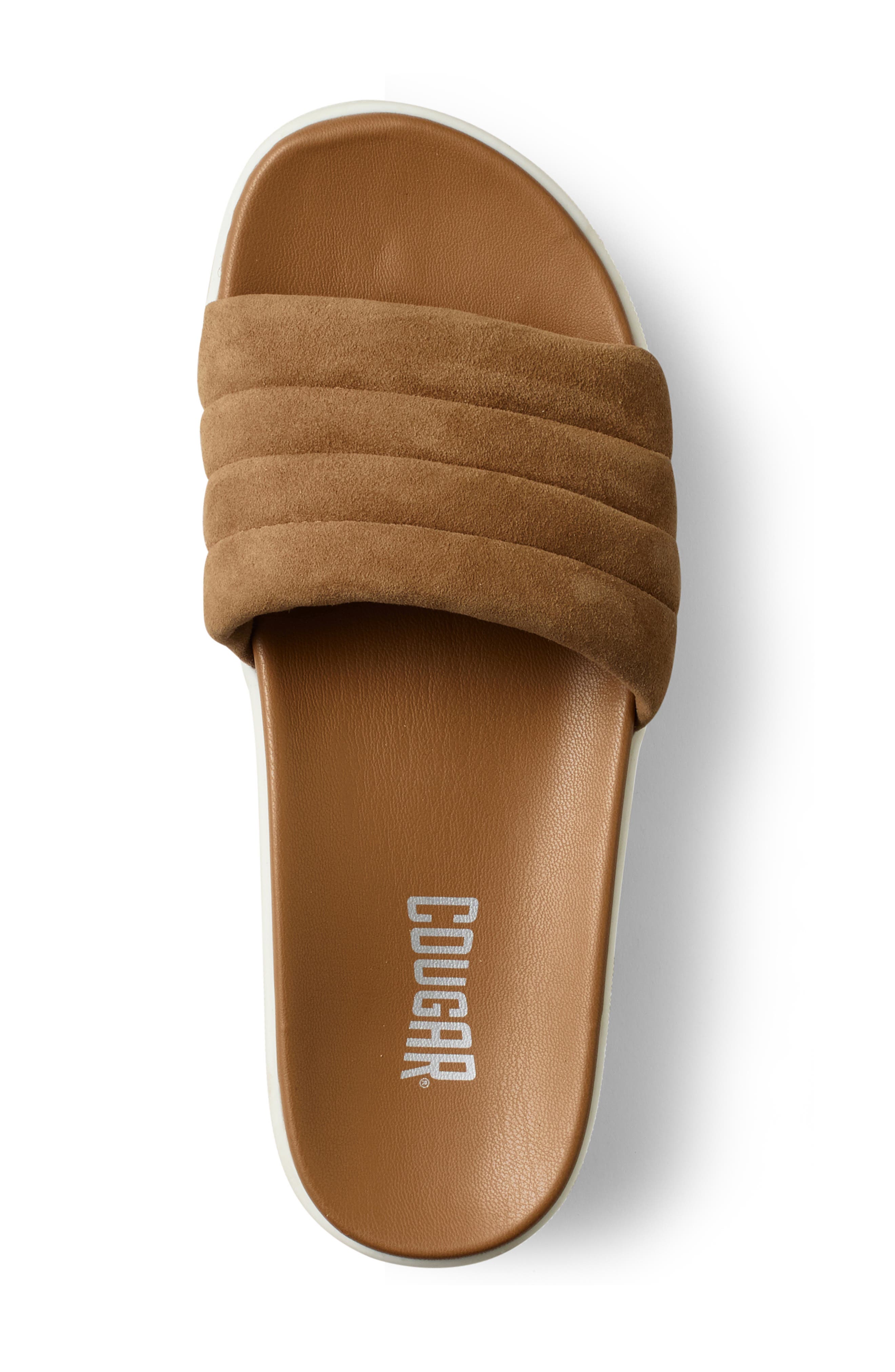 Perth Slide Sandal, Alternate, color, CAMEL SUEDE