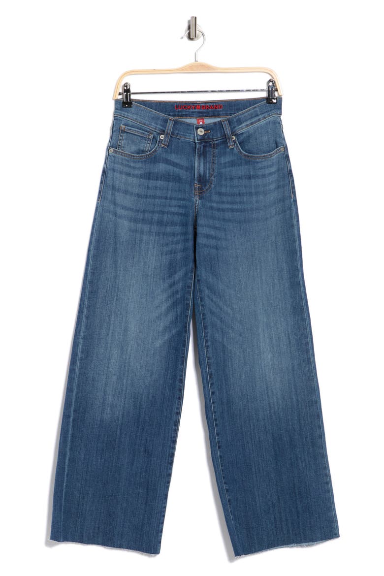 Sweet Raw Hem Mid Rise Wide Leg Jeans, Alternate, color, SELF ESTEEM - CUT