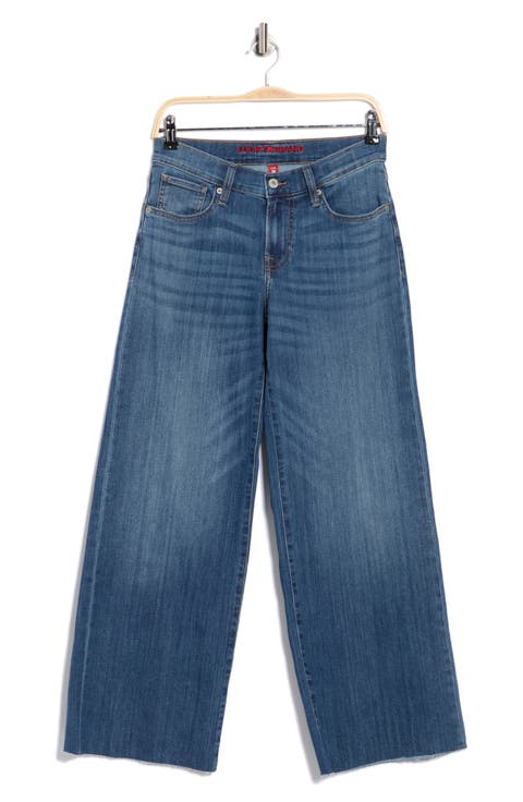 Sweet Raw Hem Mid Rise Wide Leg Jeans (Self Esteem)