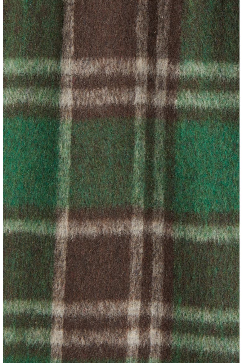Flannel Shirt Jacket, Alternate, color, BROWN- GREEN BRUSHED PLAID