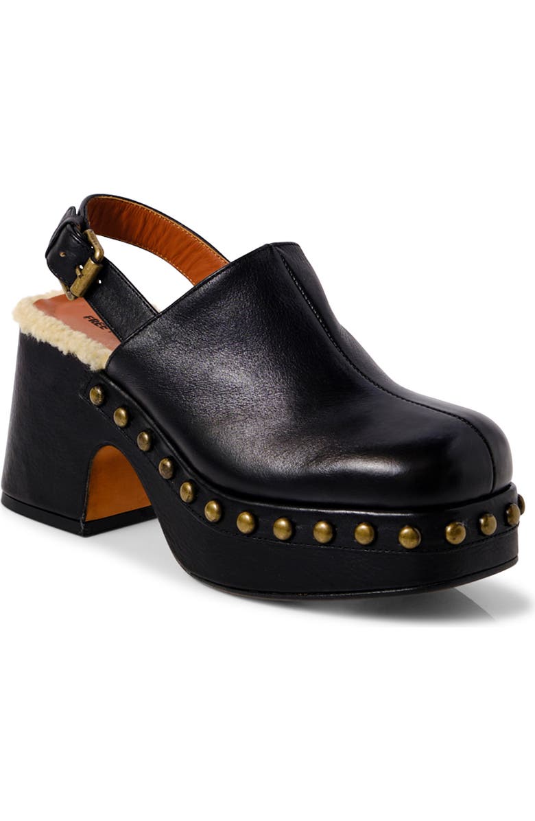 Free People Autumn Studded Slingback Platform Clog, Main, color, Black