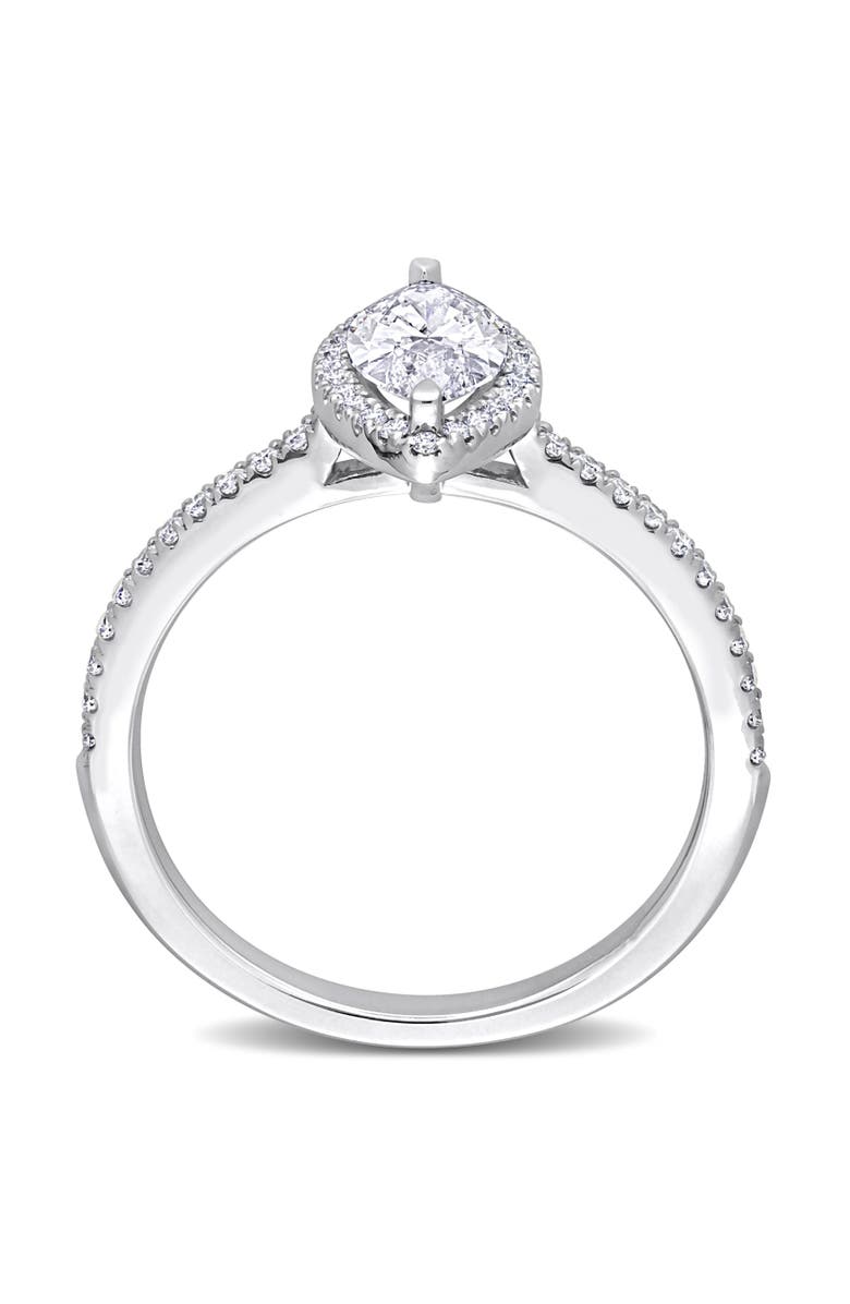 Julianna B. 1-1/2 CTW Lab-Grown Diamond Marquise Halo Ring 14k, Alternate, color, White Gold