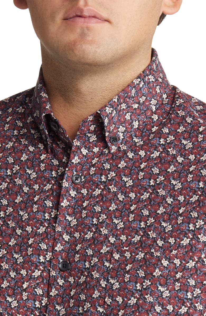 Nordstrom Tech-Smart Trim Fit CoolMax<sup>®</sup> Stretch Button-Down Shirt, Alternate, color, 