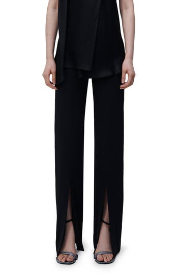 Simkhai Ariah Front Split Hem Pants In Black