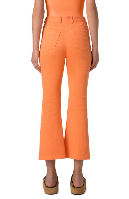 Akris Punto Cali Stretch Denim Crop Bootcut Jeans In Peach