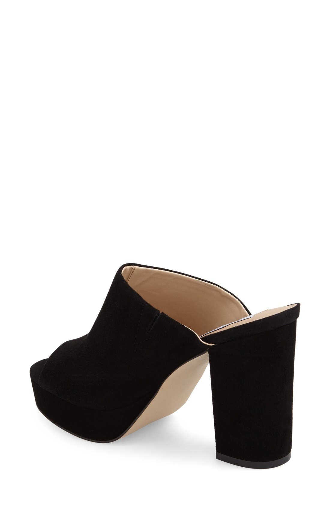 'Stonnes' Platform Sandal, Alternate, color, BLACK SUEDE