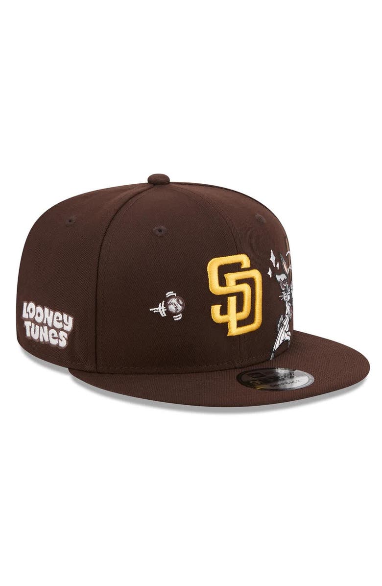 New Era Men's New Era Brown San Diego Padres Looney Tunes Bugs Bunny 9FIFTY Snapback Hat, Main, color, Brown
