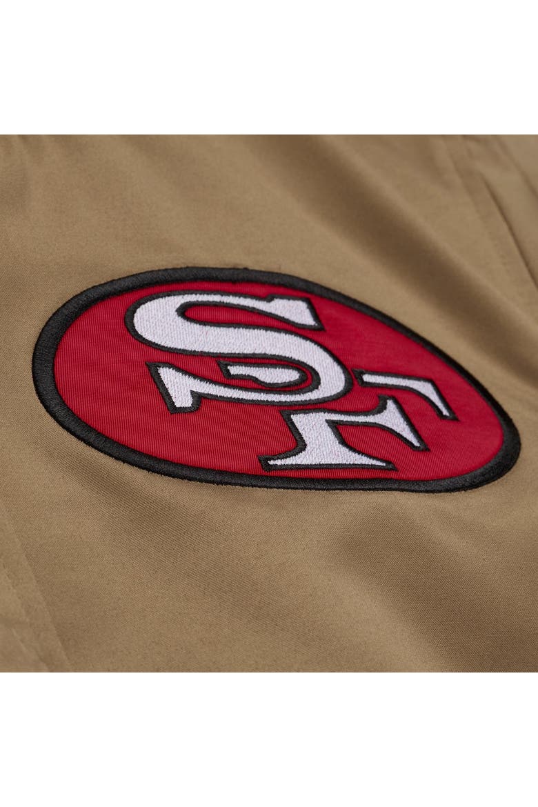 Women's Mitchell & Ness Gold San Francisco 49ers 80th Anniversary Satin Full-Snap Jacket, Alternate, color, Gold