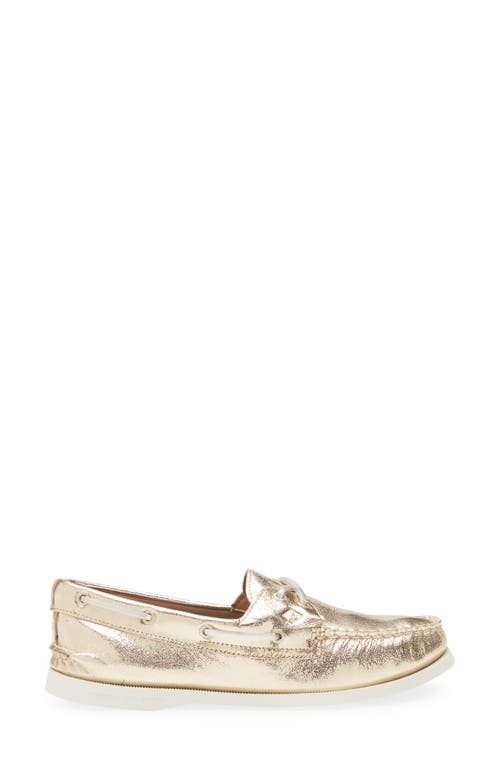 Sperry Authentic Original Boat Shoes Gold In Metallic