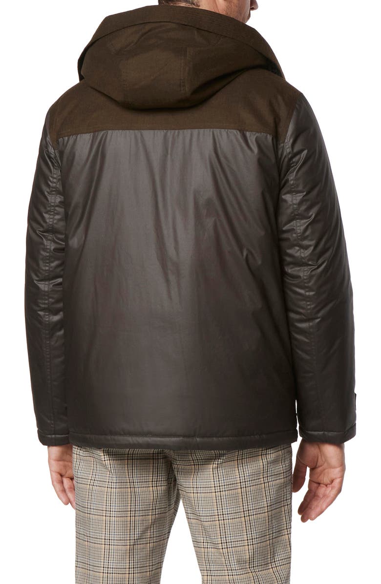 Andrew Marc Harrigan Mixed Media Puffer Jacket, Alternate, color, Canteen