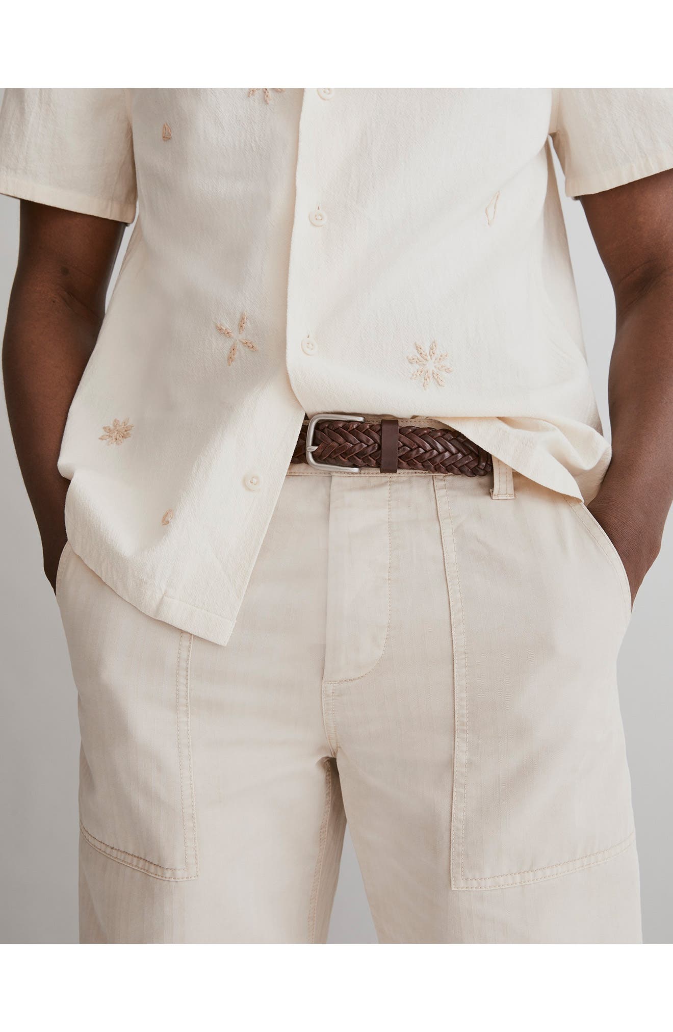Madewell Embroidered Easy Fit Button-Up Shirt (Men) | Nordstrom