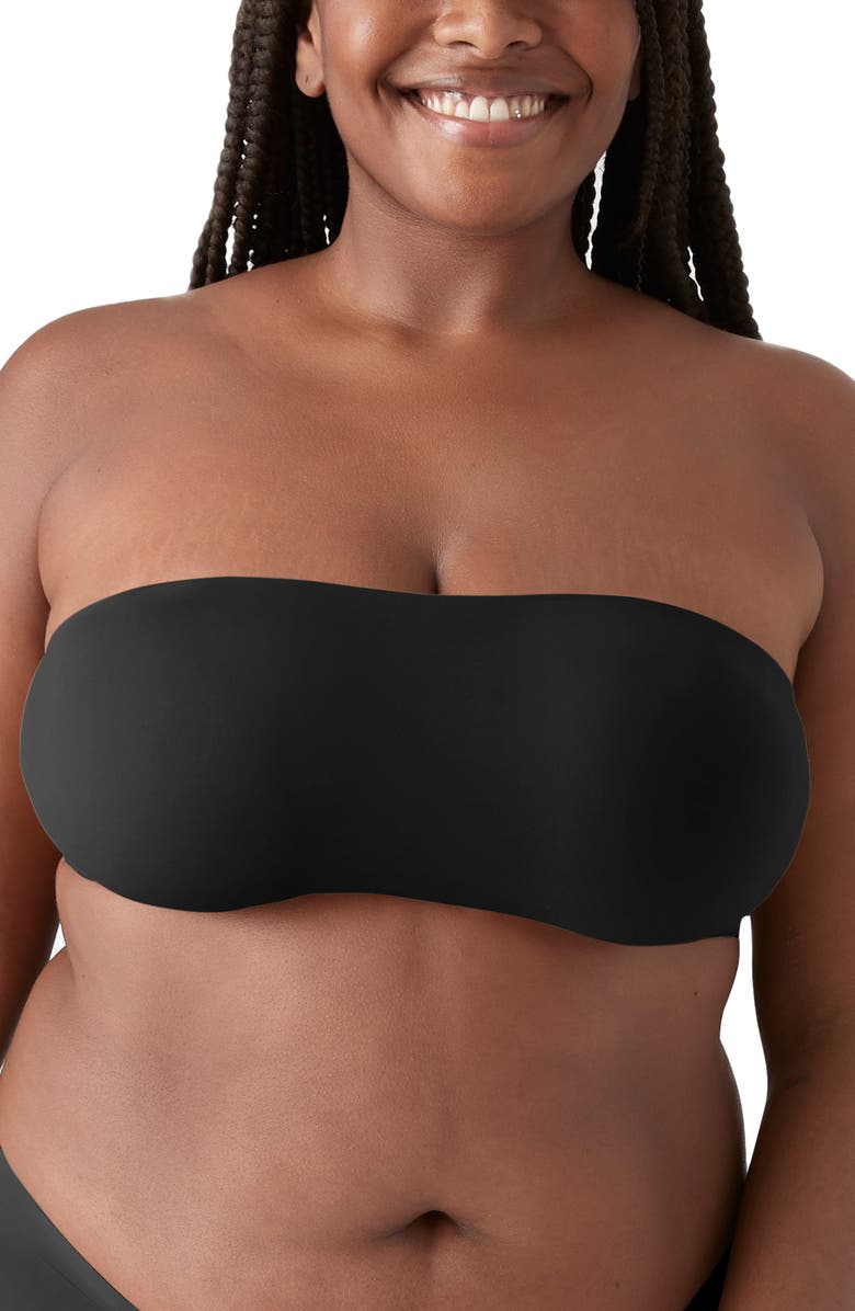 True & Co True Body Wireless Convertible Bandeau Bra, Alternate, color, Black