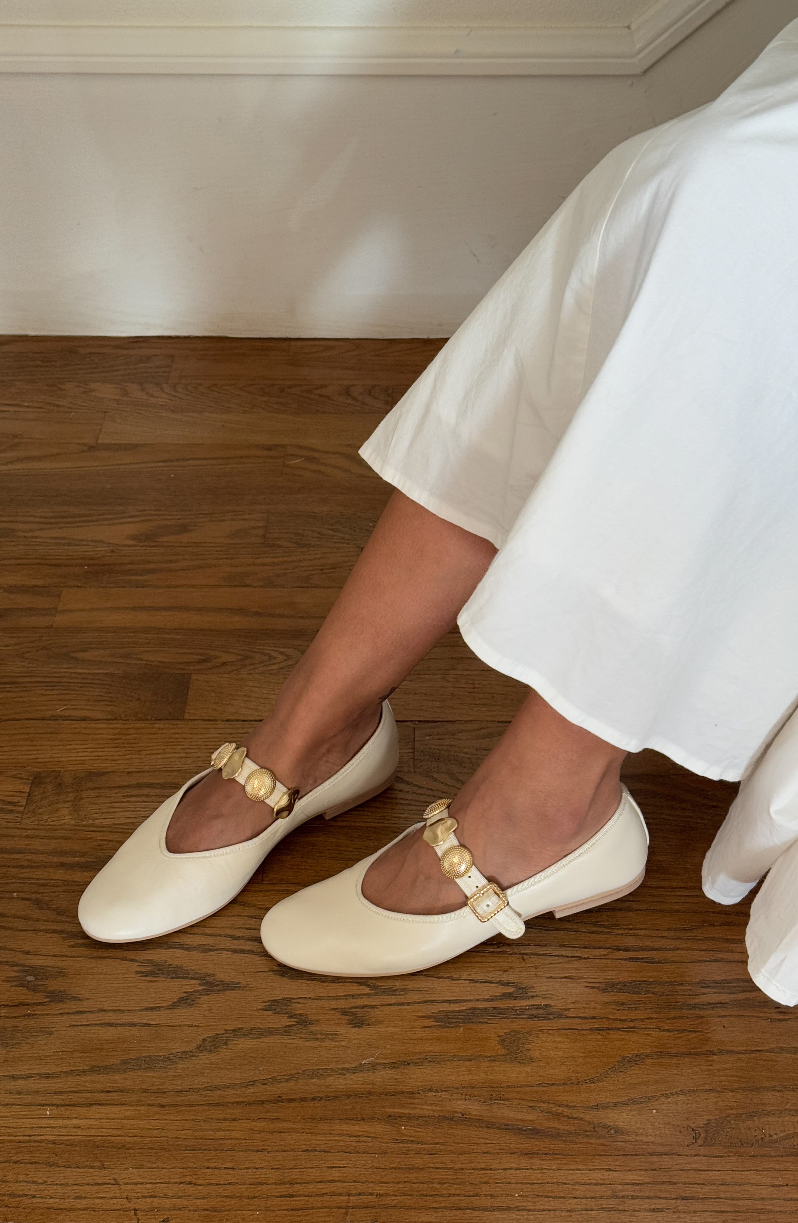 Relan Mary Jane Ballet Flat, Alternate, color, OFF WHITE LEATHER