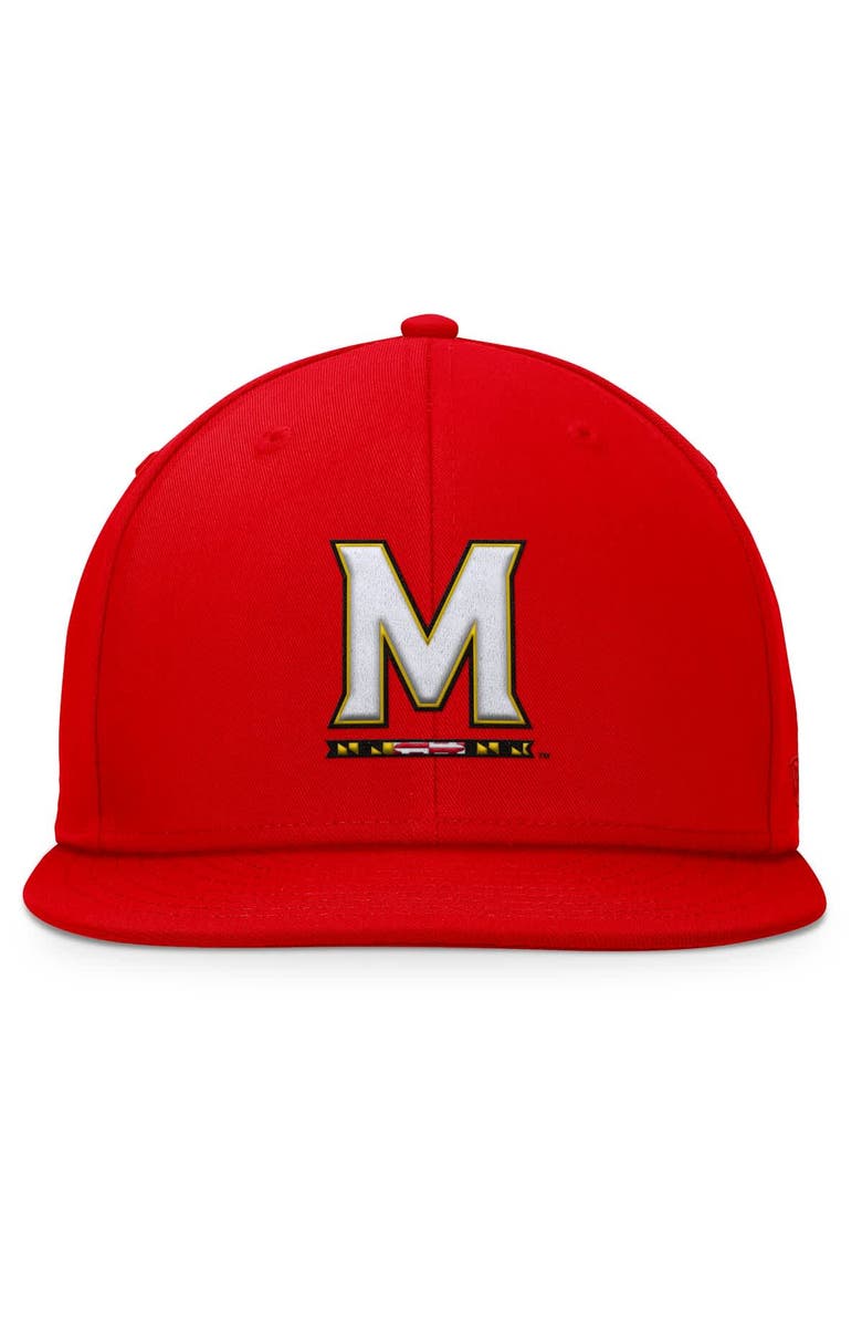 TOP OF THE WORLD Men's Top of the World Red Maryland Terrapins Fundamental Snapback Hat, Alternate, color, Red