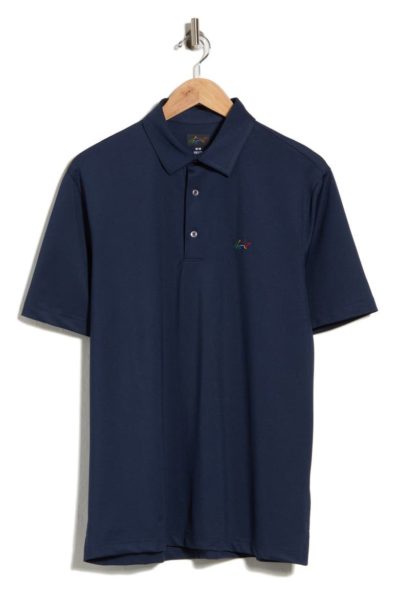 Oyster Pique Performance Polo, Alternate, color, NAVY