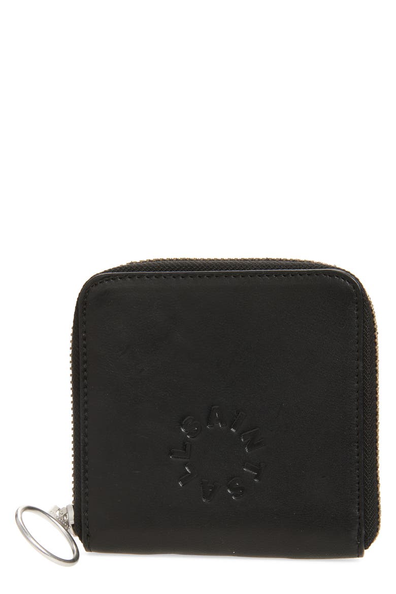Arlo Leather Zip Wallet, Main, color, BLACK