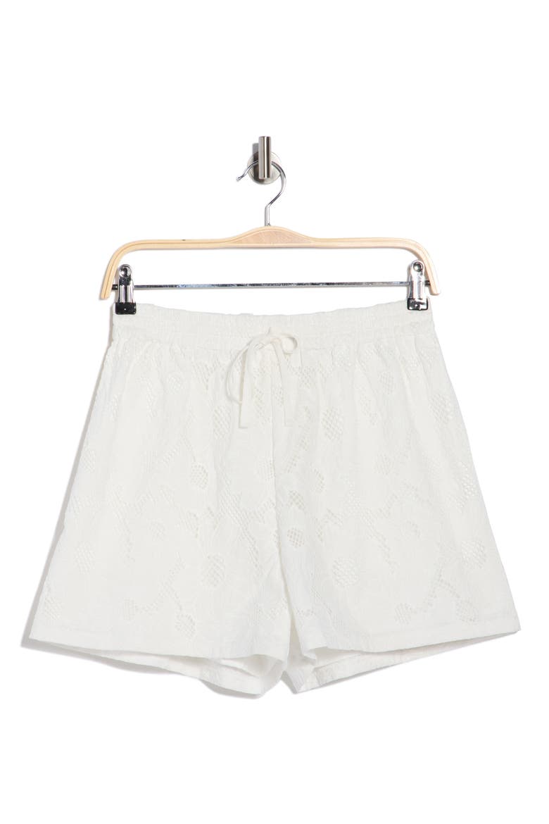 Mesh Lace Shorts, Alternate, color, WHITE