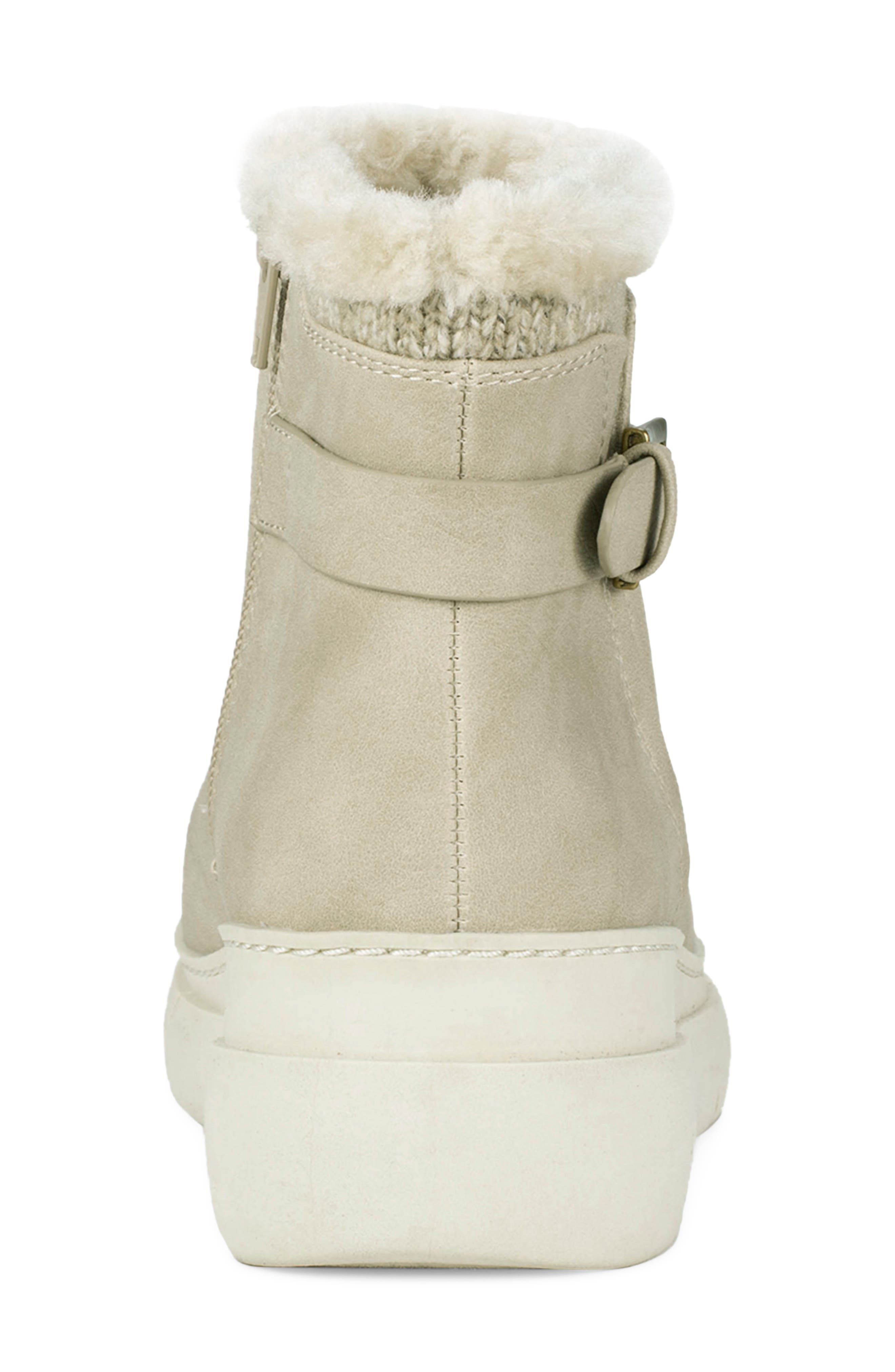 Lanney Faux Fur Wedge Bootie, Alternate, color, TAUPE