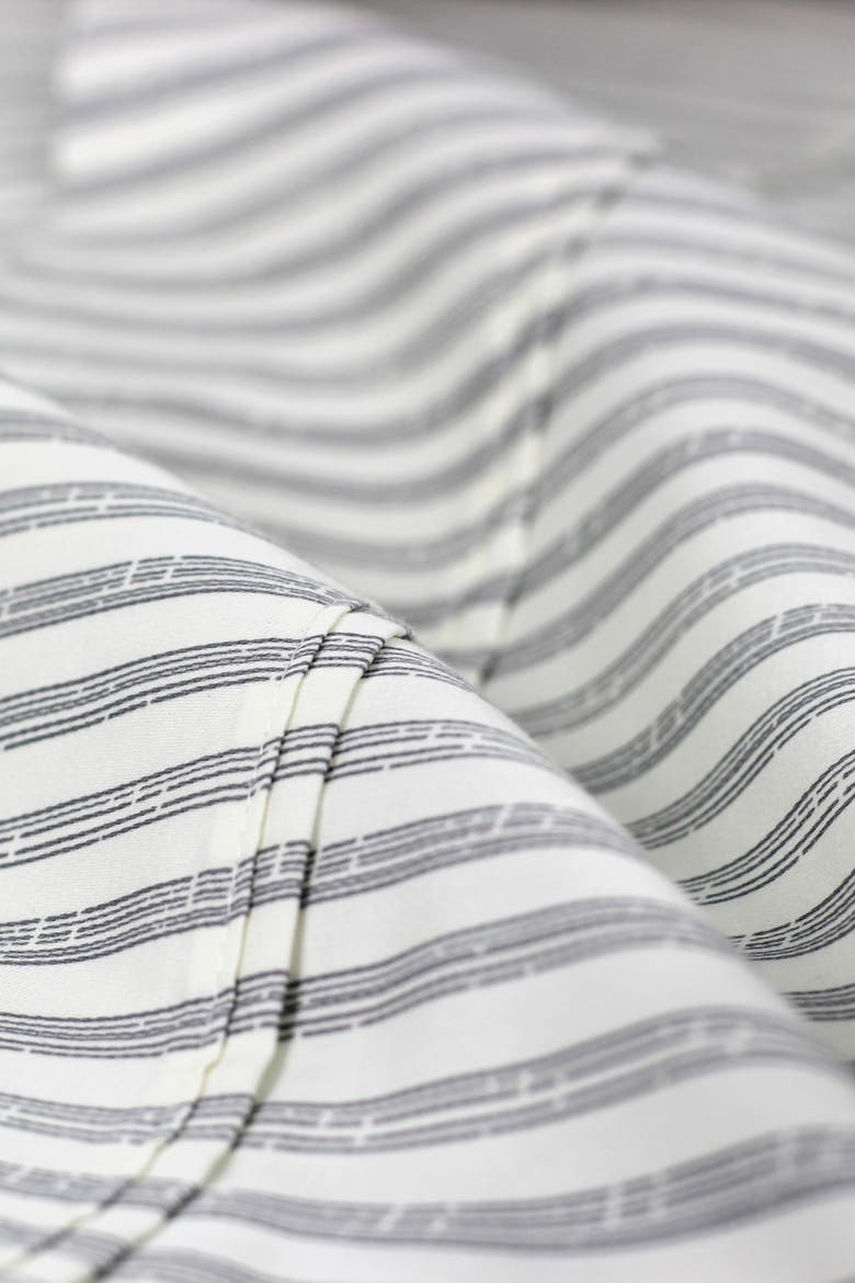 Stripe 400 Thread Count Cotton Sheet Set, Alternate, color, GREY