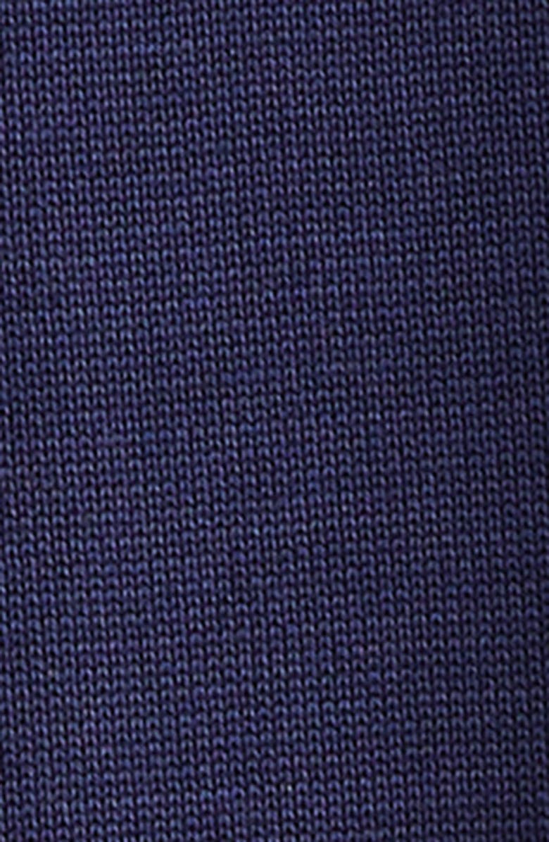 Bode Club Tipped Embroidered Polo Sweater, Alternate, color, Navy