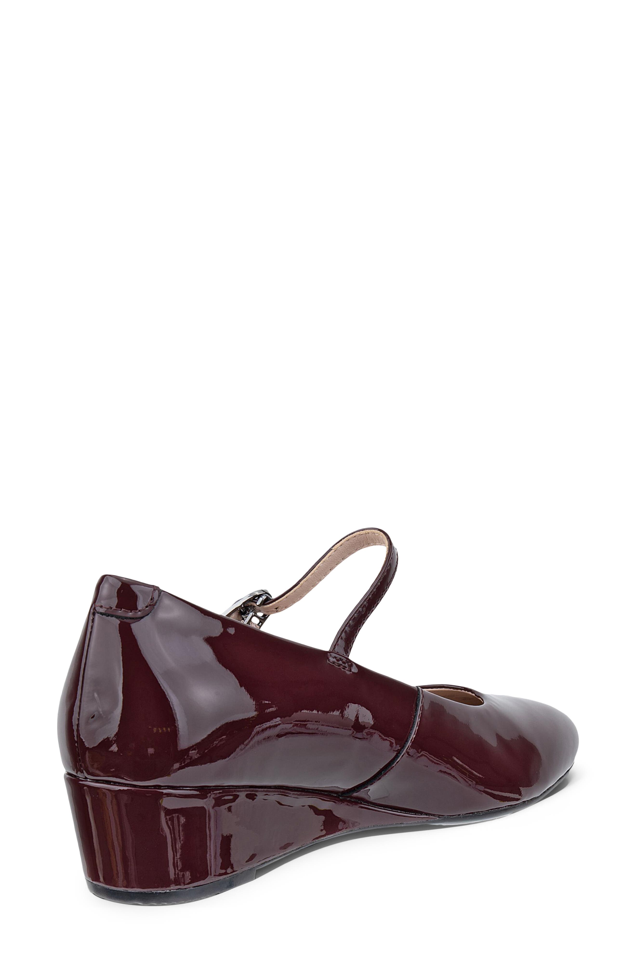 Elevate Leather Wedge Mary Jane, Alternate, color, DARK RED PATENT